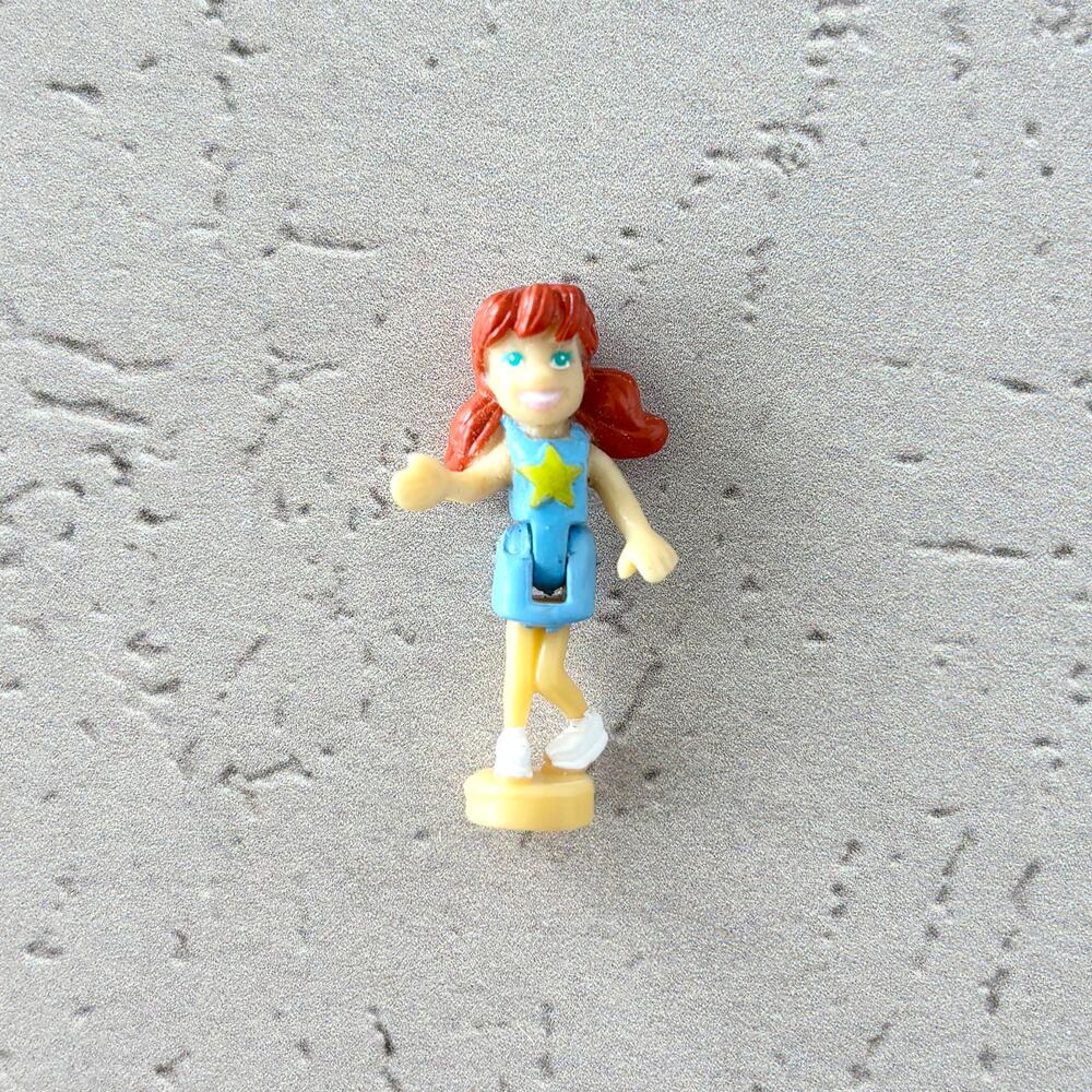 Polly Pocket 2002 Figure Amusement Park #123 Lea Red Hair Vintage